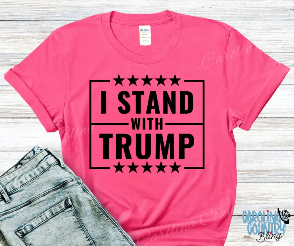 I Stand With Trump – Multi Small / Pink Shirt