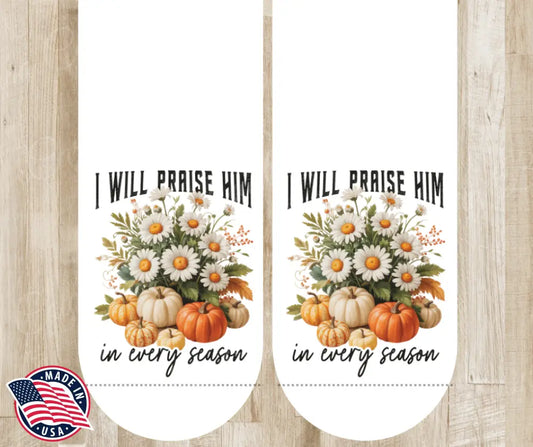 I Will Praise Him – White Socks