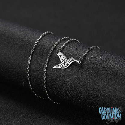 I’ll Fly Away – Silver Necklace