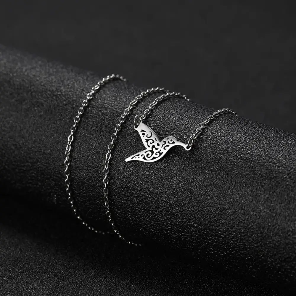 I’ll Fly Away – Silver Necklace