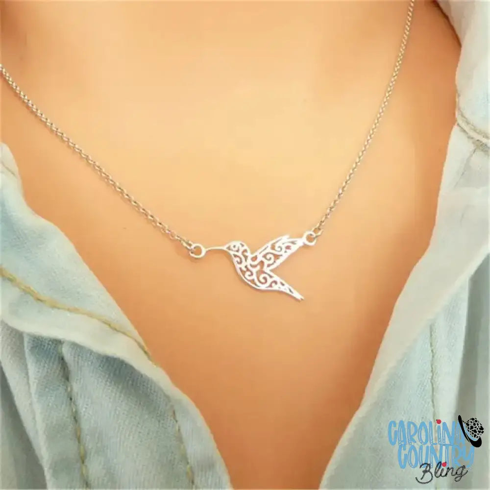 I’ll Fly Away – Silver Necklace