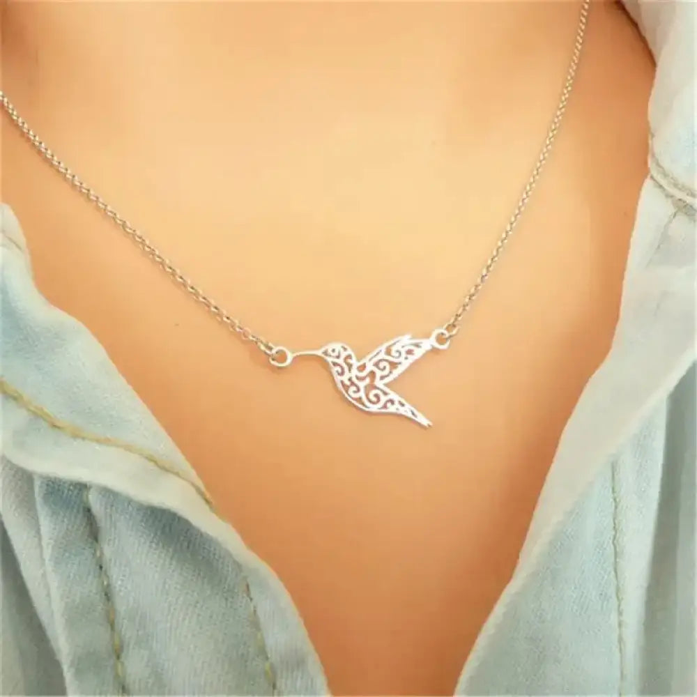 I’ll Fly Away – Silver Necklace
