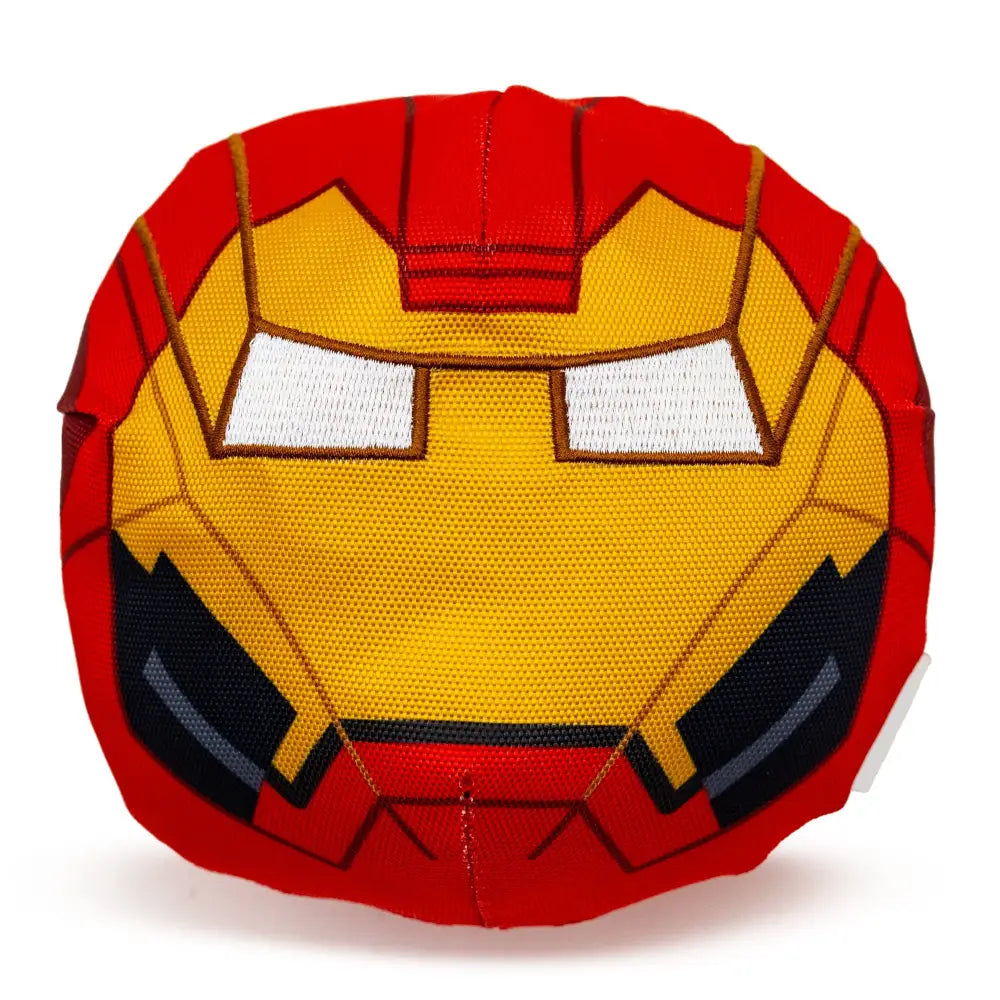 Dog Toy Ballistic Squeaker - Iron Man Face Red Dog Toy Squeaky Plush