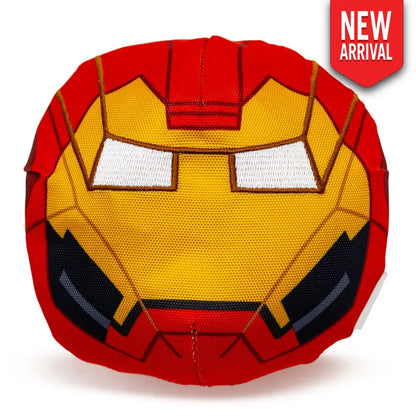 Dog Toy Ballistic Squeaker - Iron Man Face Red Dog Toy Squeaky Plush