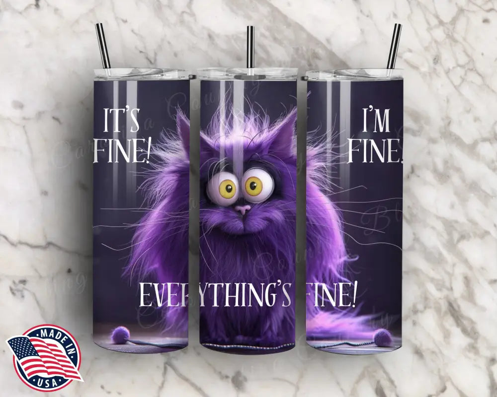 It’s Fine! - Purple Tumbler