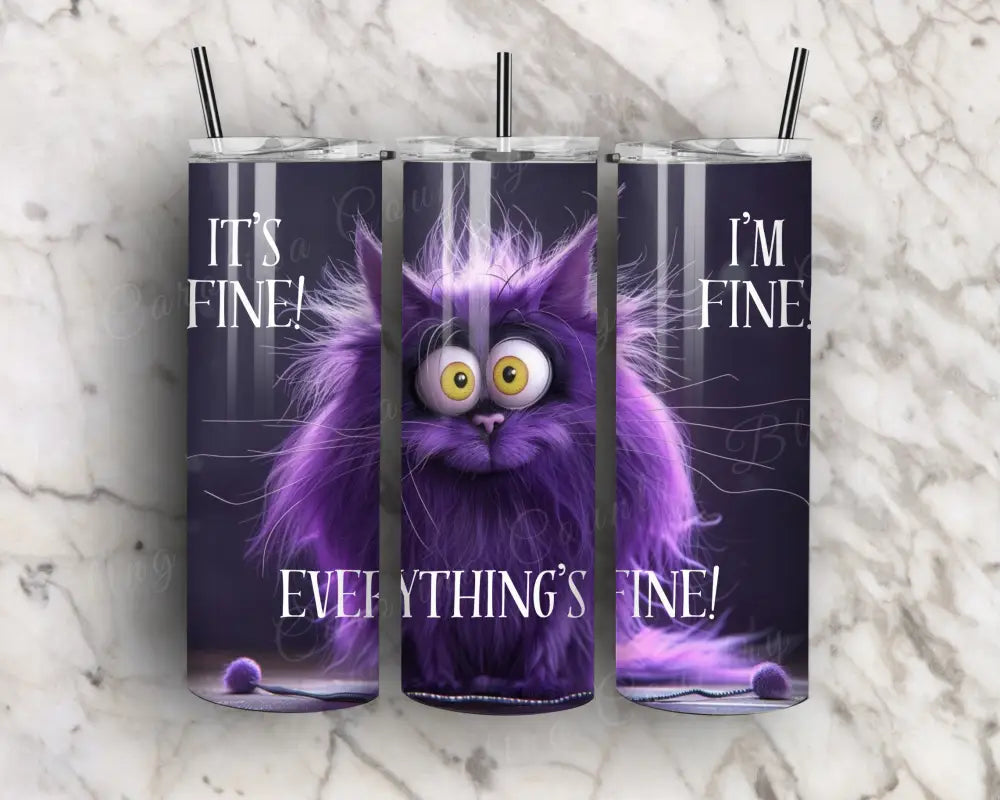 It’s Fine! - Purple Tumbler