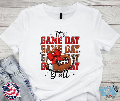 It’s Game Day Y’all – White Small / Short Shirt