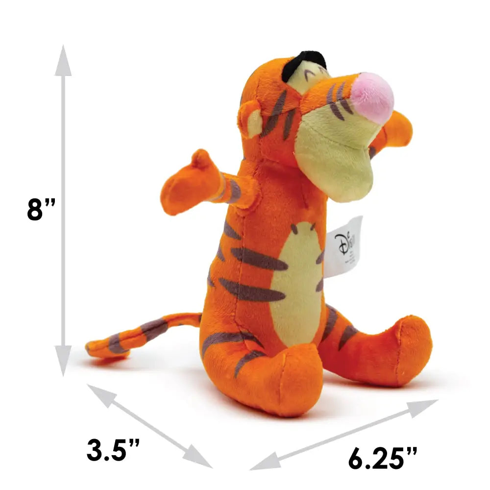 Dog Toy Squeaker Plush - Winnie the Pooh Tiggers Arms Up Sitting Pose Dog Toy Squeaky Plush