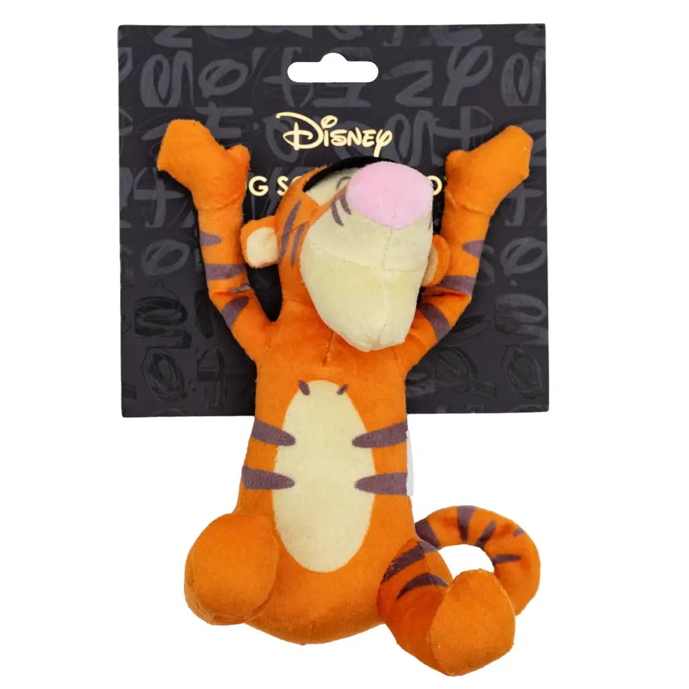 Dog Toy Squeaker Plush - Winnie the Pooh Tiggers Arms Up Sitting Pose Dog Toy Squeaky Plush