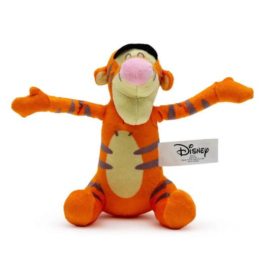 Dog Toy Squeaker Plush - Winnie the Pooh Tiggers Arms Up Sitting Pose Dog Toy Squeaky Plush