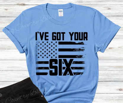 I’ve Got Your Six – Multi Small / Blue Shirt