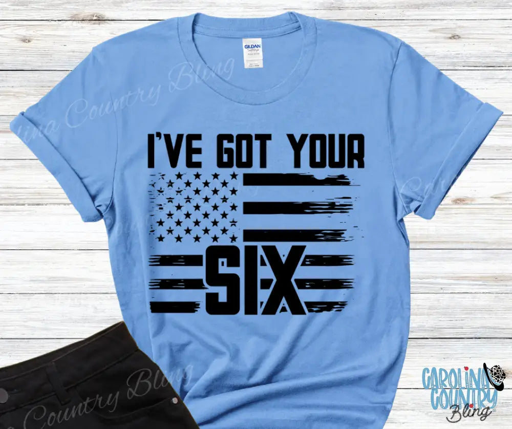 I’ve Got Your Six – Multi Small / Blue Shirt