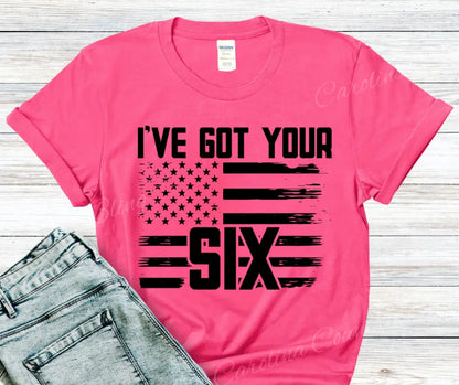 I’ve Got Your Six – Multi Small / Pink Shirt