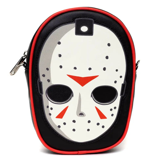 Warner Bros. Horror Movies Bag Cross Body Friday The 13th Jason Hockey Mask Applique Vegan Leather Crossbody Bags