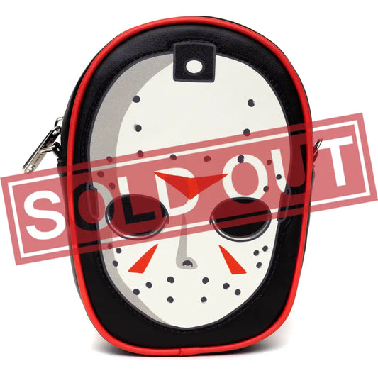 Warner Bros. Horror Movies Bag Cross Body Friday The 13th Jason Hockey Mask Applique Vegan Leather Crossbody Bags