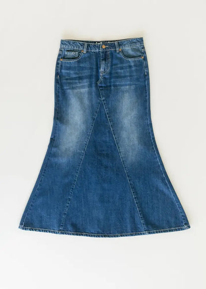 Jennifer A-Line Long Denim Skirt IC Skirts