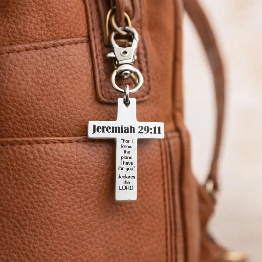 Jeremiah 29 11 Cross Clip On Charm - Keychains