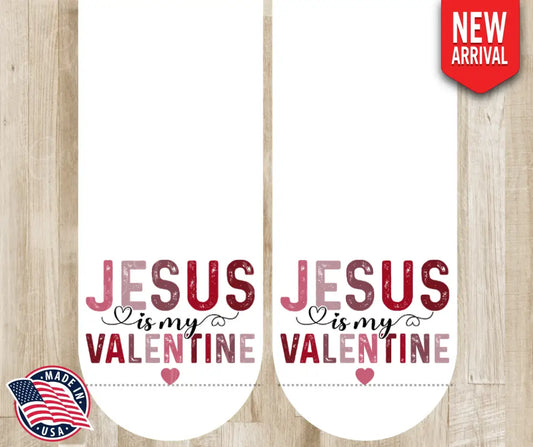 Jesus is My Valentine - Red Socks