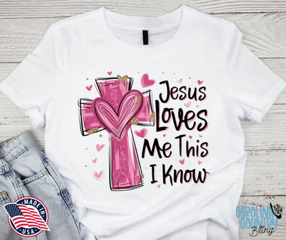 Jesus Loves Me – White Small / Short Shirt