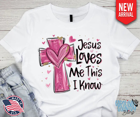 Jesus Loves Me – White Small / Short Shirt