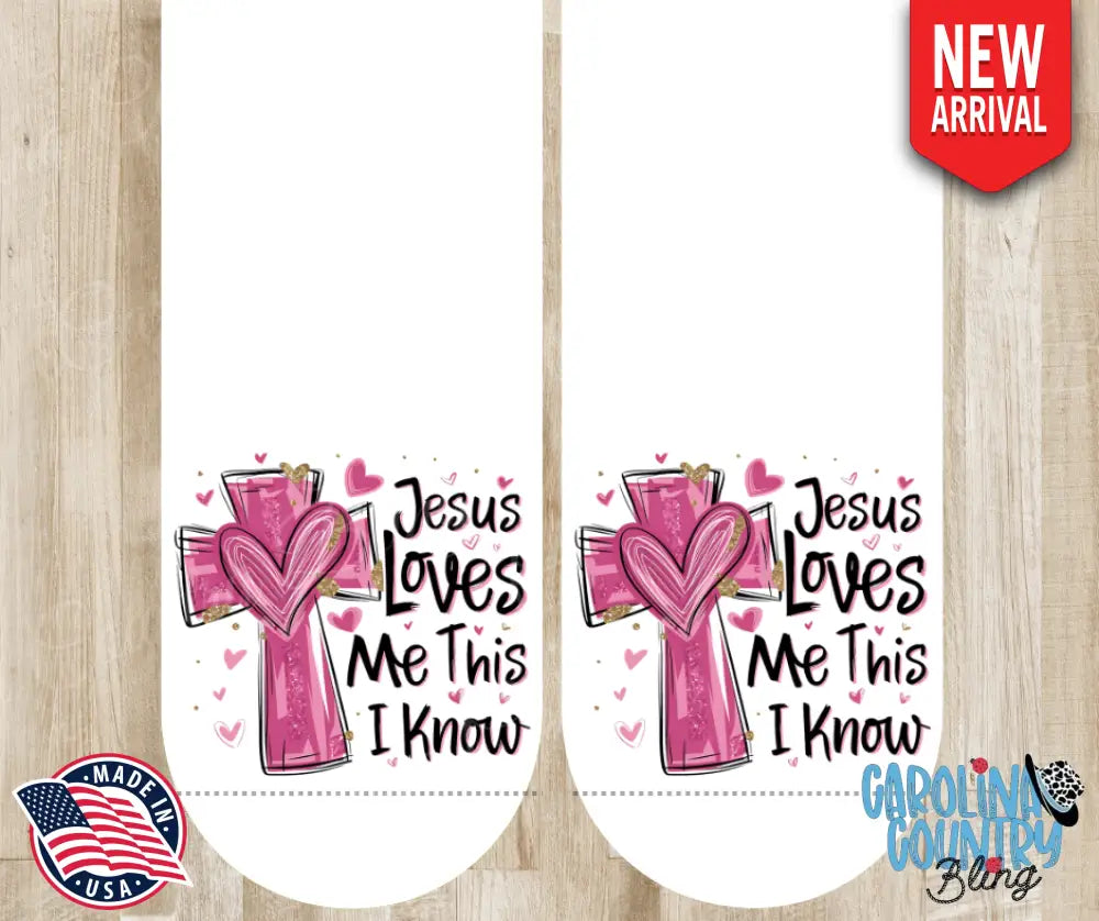 Jesus Loves Me – White Socks