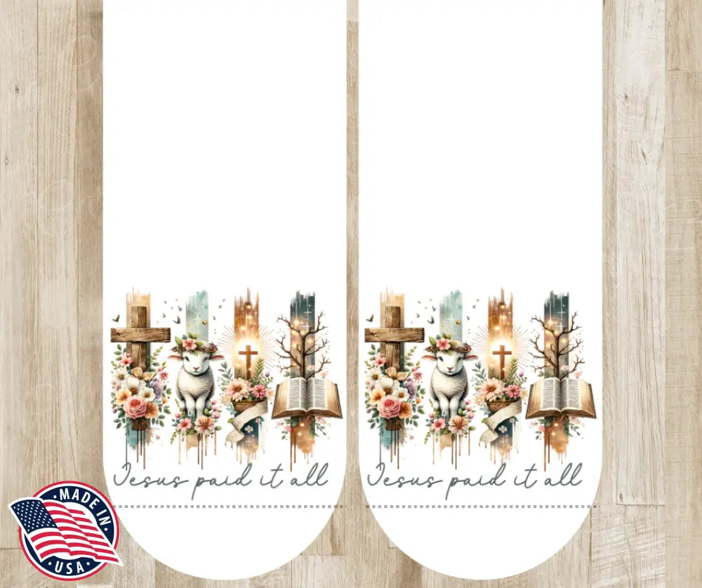 Jesus Paid It All – White Socks