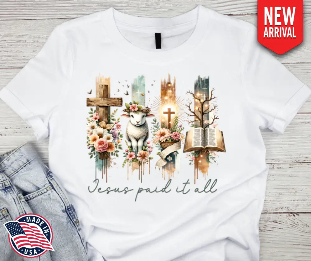 Jesus Paid It All – White Small / Short Shirt
