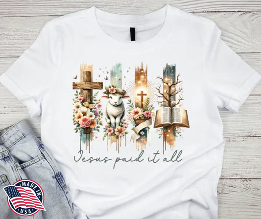 Jesus Paid It All – White Small / Short Shirt