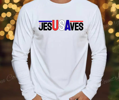 Jesus Saves - Multi - Small / Long - Shirt