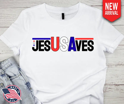 Jesus Saves - Multi - Small / Short - Shirt