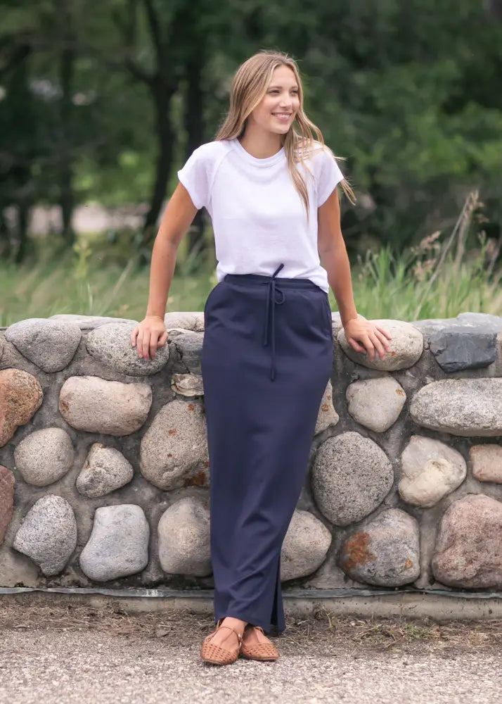 Jordan Knit Maxi Skirt - Navy / XS - IC Skirts