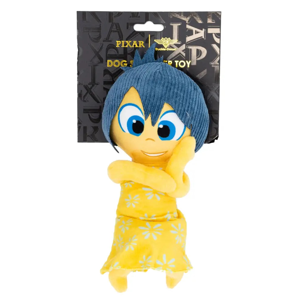 Dog Toy Squeaker Plush - Pixar Inside Out Joy Full Body Pose Dog Toy Squeaky Plush
