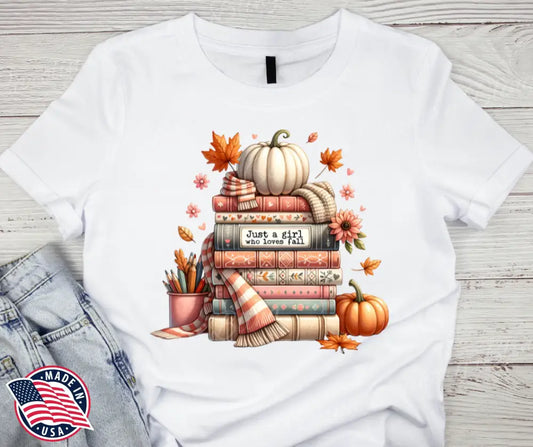 Just a Girl Who Loves Fall - Multi Small / Short Shirt