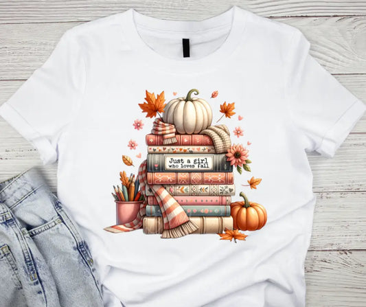 Just a Girl Who Loves Fall - Multi Small / Short Shirt