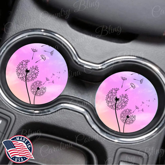 Just Breathe – Pink Car Coaster