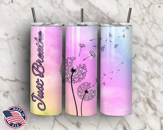 Just Breathe – Pink Tumbler