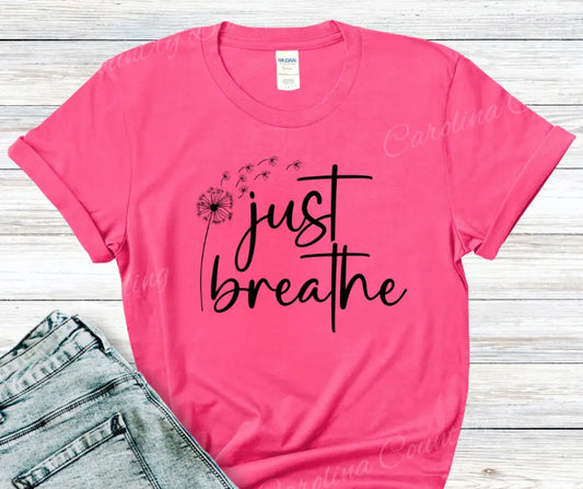 Just Breathe – Multi Small / Short / Pink Shirt
