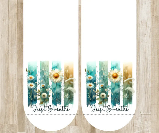 Just Breathe – White Socks