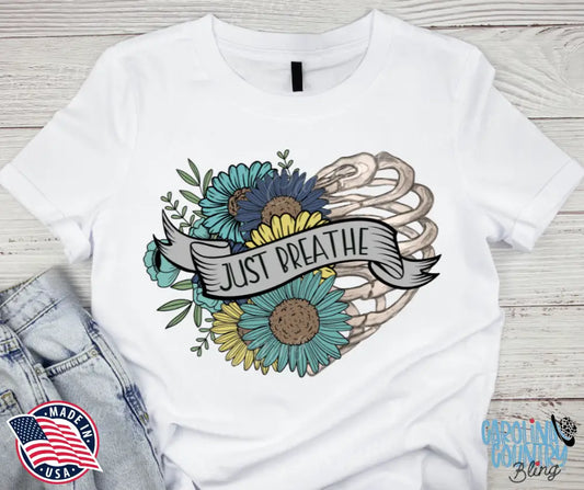 Just Breathe – White Small / Short Shirt