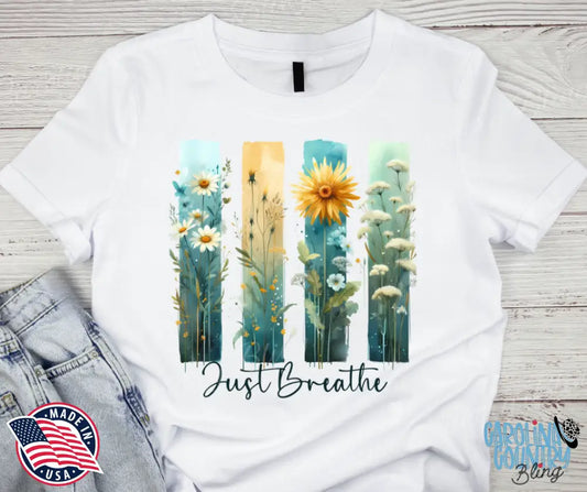 Just Breathe – White Small / Short Shirt
