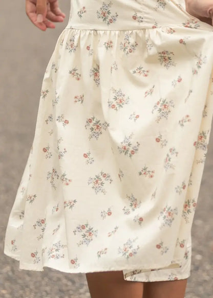 Katrina Half Sleeve Floral Midi Dress - IC Dresses