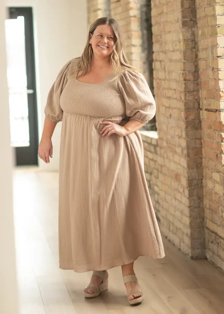 Kayleen Tan Smocked Bodice Gauze Dress - FINAL SALE - IC Dresses