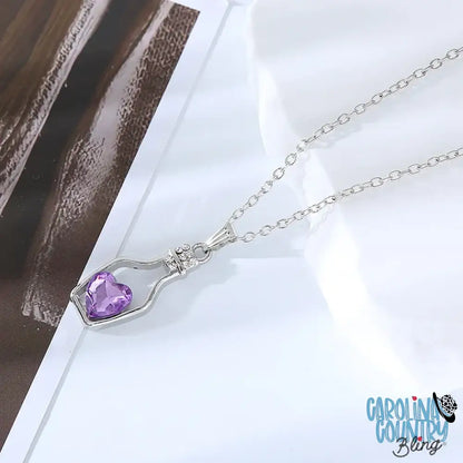 Keep My Heart Purple Necklace