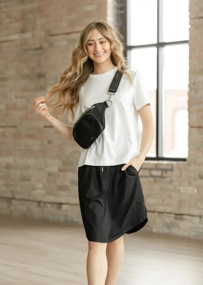 Kenedi Black Athletic Sport Skirt - IC Skirts