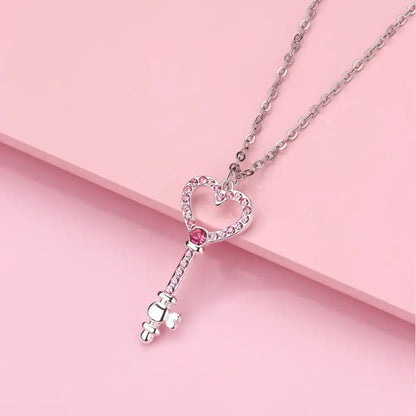 Key To My Heart – Pink Necklace