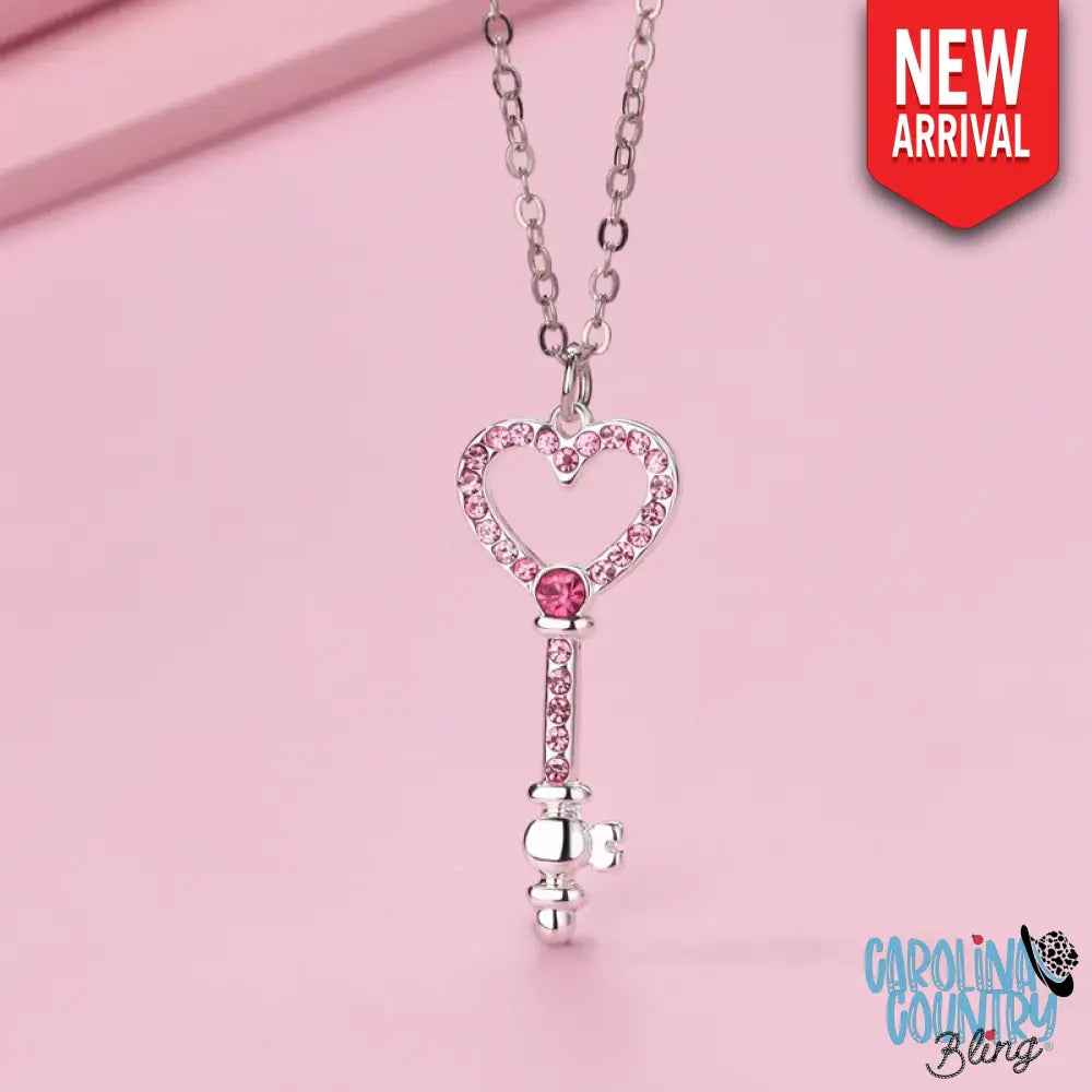 Key To My Heart – Pink Necklace