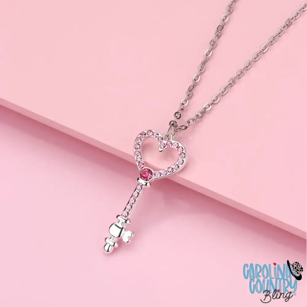 Key To My Heart – Pink Necklace