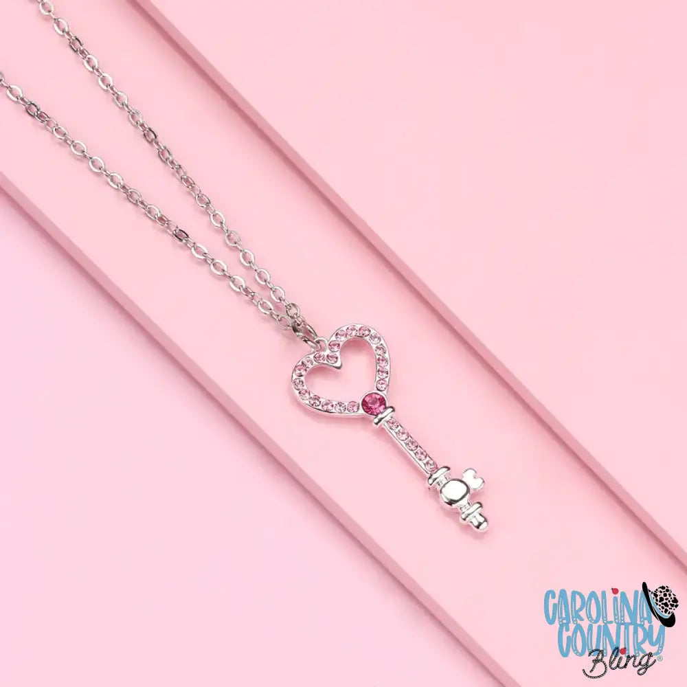 Key To My Heart – Pink Necklace