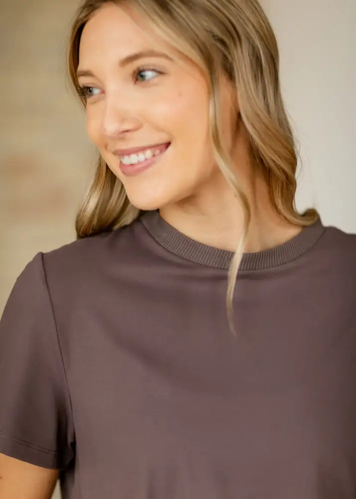 Kia Dusty Mauve Athletic Short Sleeve T-shirt IC Tops