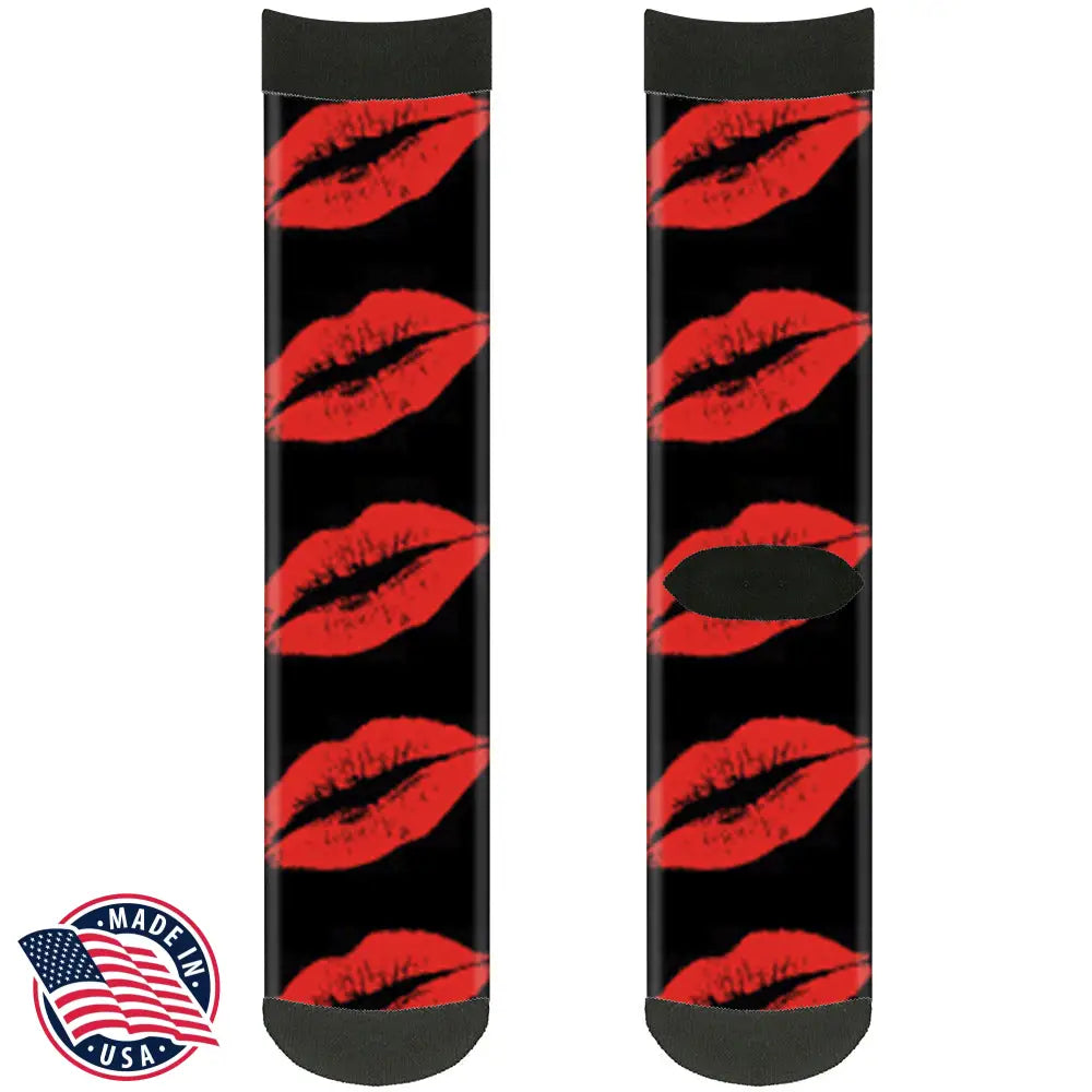 Sock Pair - Polyester - Kisses - CREW Socks